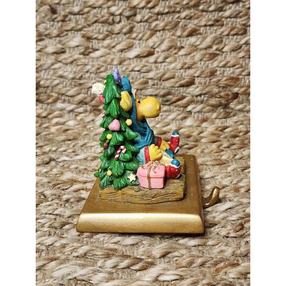 Vtg. Just For You Moose Cast Iron Resin Christmas Stocking Holder Hanger Holiday - Picture 4 of 10